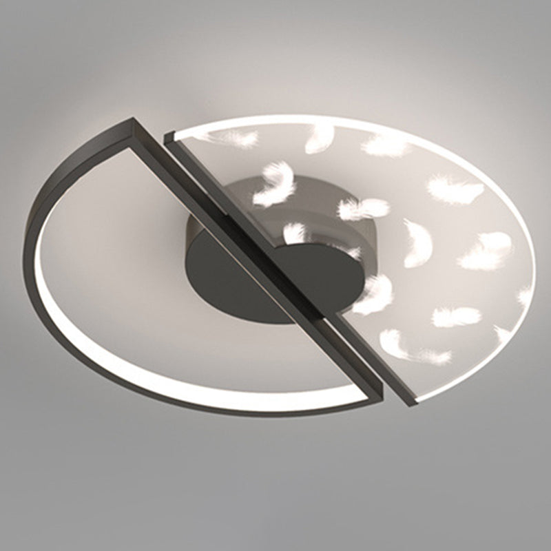 Round Flush Mount Ceiling Light Acrylic Modern Simplicity Flush Mount Ceiling Light for Living Room