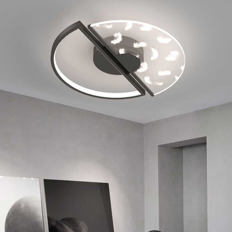 Round Flush Mount Ceiling Light Acrylic Modern Simplicity Flush Mount Ceiling Light for Living Room