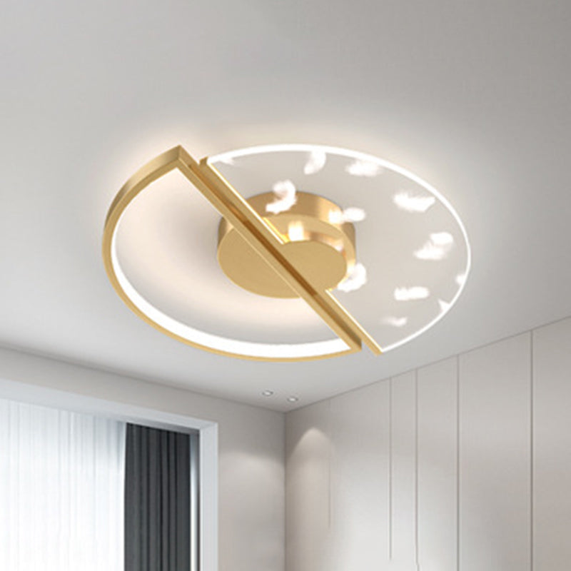 Round Flush Mount Ceiling Light Acrylic Modern Simplicity Flush Mount Ceiling Light for Living Room