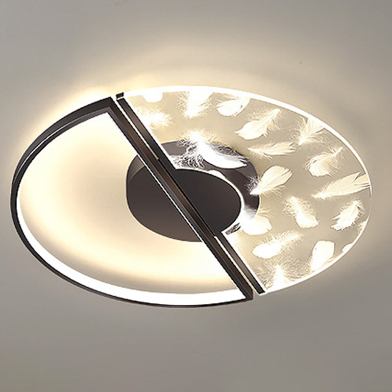 Round Flush Mount Ceiling Light Acrylic Modern Simplicity Flush Mount Ceiling Light for Living Room