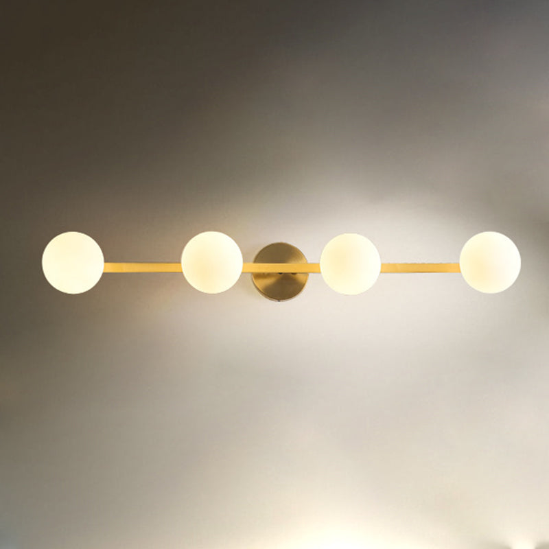 Bubble Sconce Light Fixture Minimalist Style Metal Gold Wall Lighting Fixture for Bathroom