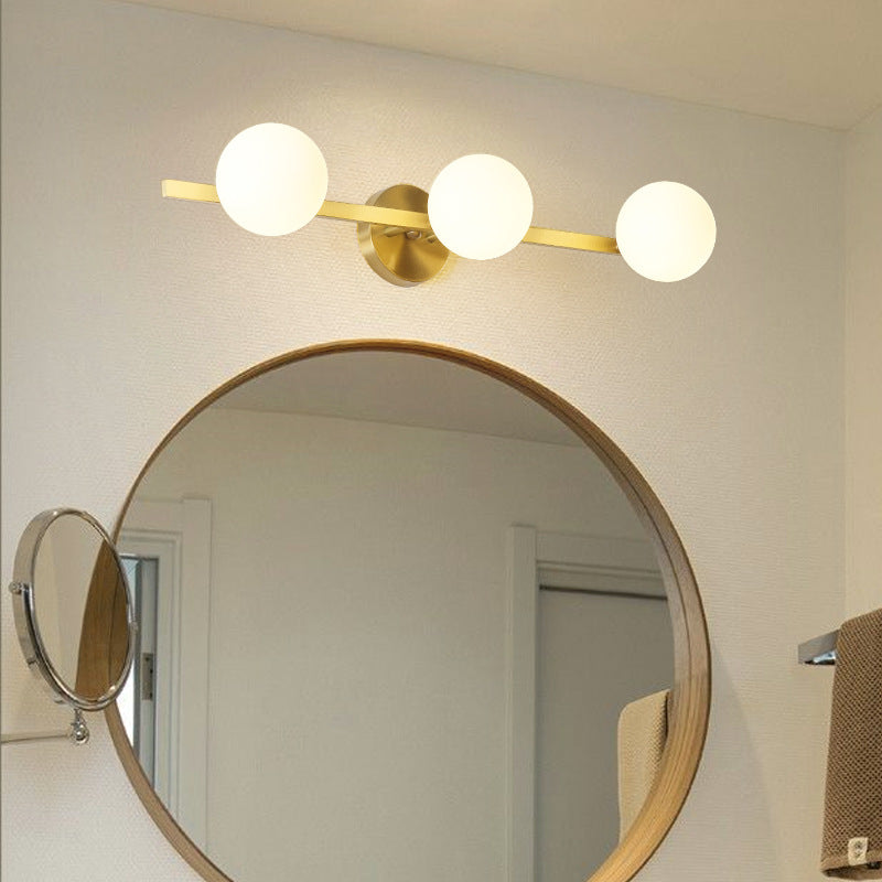 Bubble Sconce Light Fixture Minimalist Style Metal Gold Wall Lighting Fixture for Bathroom