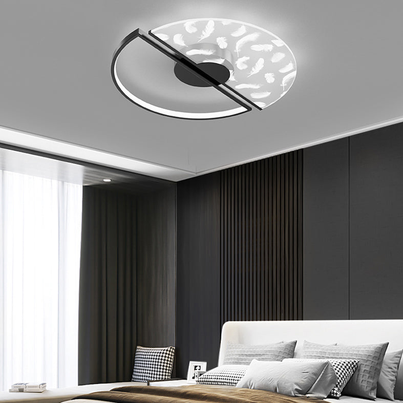 Round Flush Mount Ceiling Light Acrylic Modern Simplicity Flush Mount Ceiling Light for Living Room