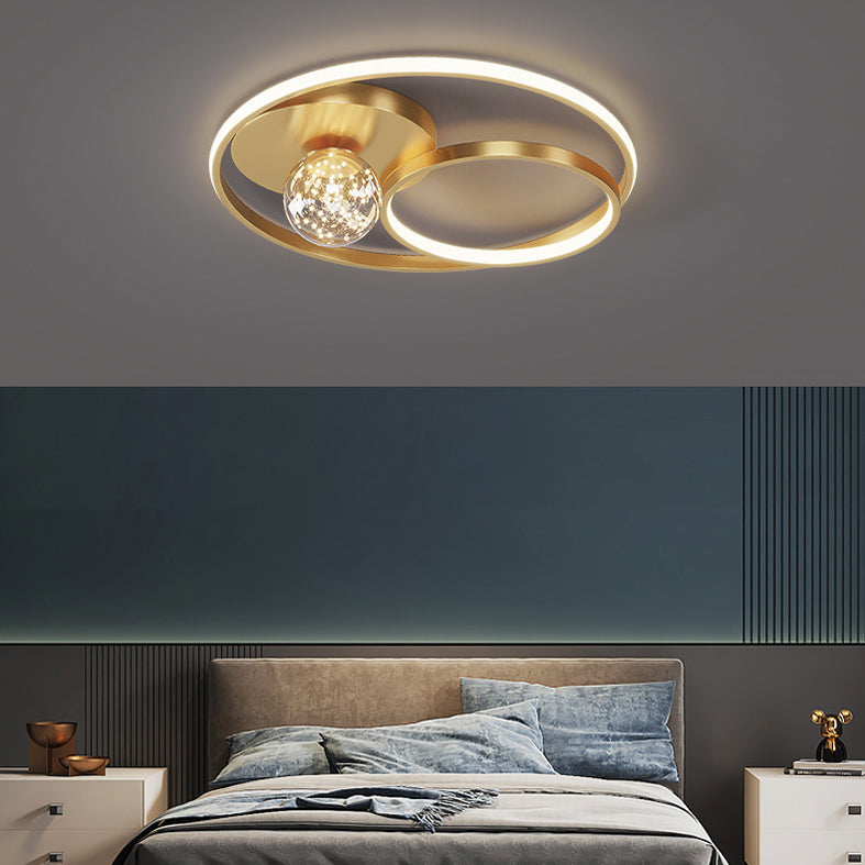 Round Flush Mount Ceiling Light Acrylic Modern Simplicity Flush Mount Ceiling Light for Living Room