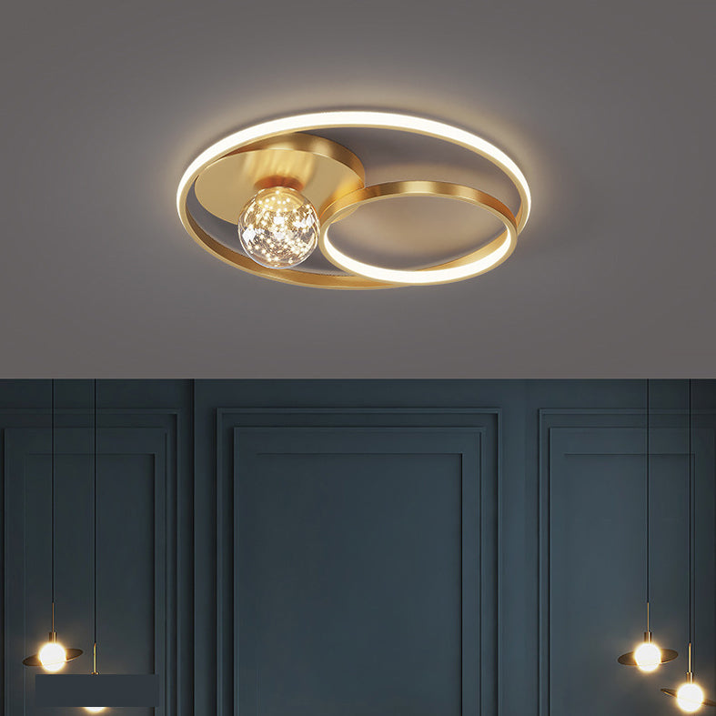 Round Flush Mount Ceiling Light Acrylic Modern Simplicity Flush Mount Ceiling Light for Living Room