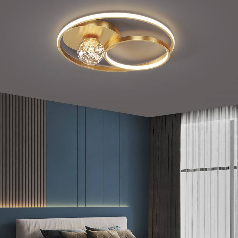 Round Flush Mount Ceiling Light Acrylic Modern Simplicity Flush Mount Ceiling Light for Living Room