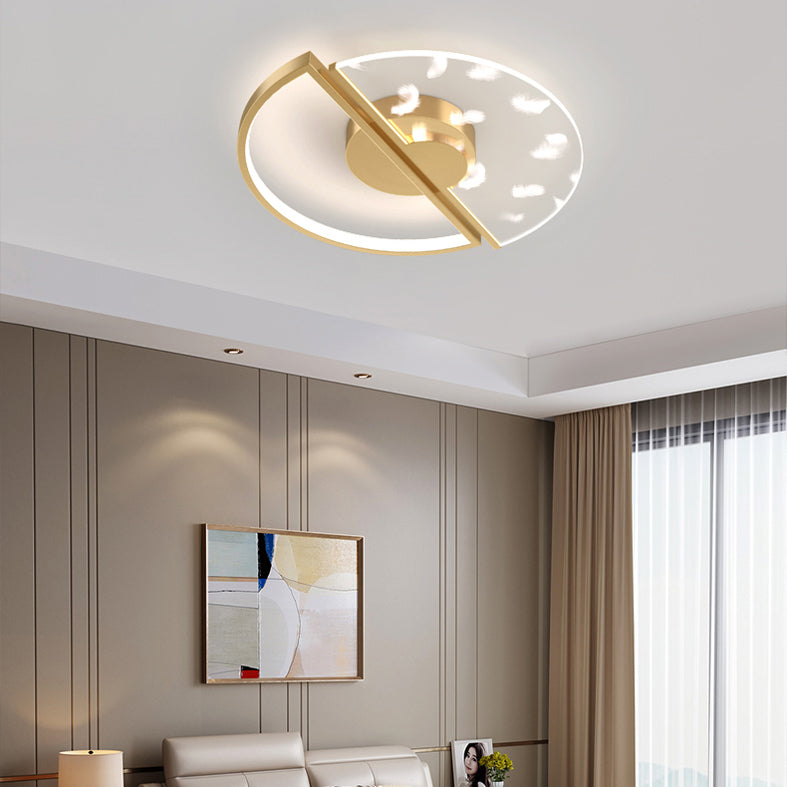 Round Flush Mount Ceiling Light Acrylic Modern Simplicity Flush Mount Ceiling Light for Living Room