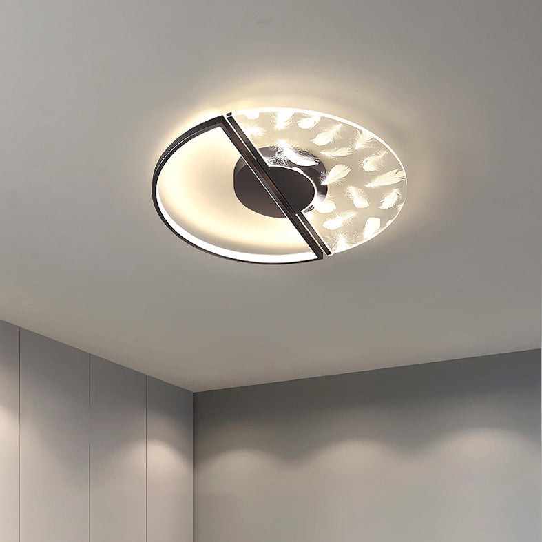 Round Flush Mount Ceiling Light Acrylic Modern Simplicity Flush Mount Ceiling Light for Living Room