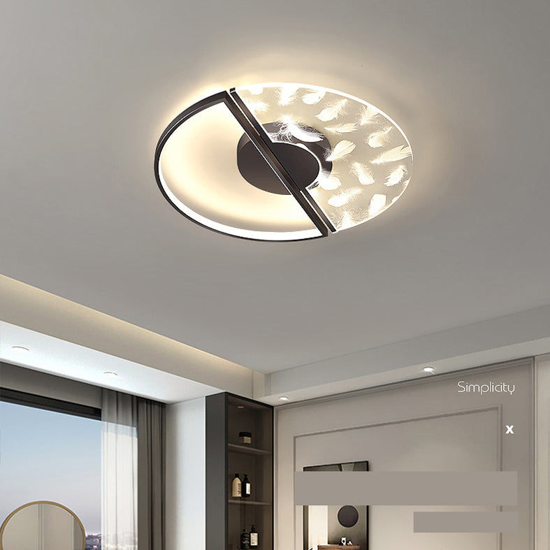 Round Flush Mount Ceiling Light Acrylic Modern Simplicity Flush Mount Ceiling Light for Living Room