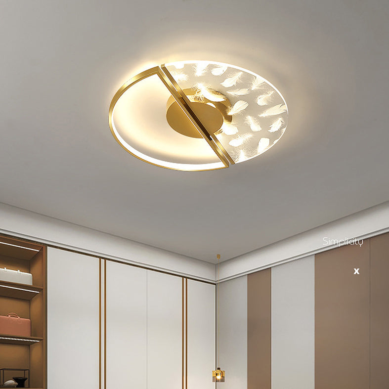 Round Flush Mount Ceiling Light Acrylic Modern Simplicity Flush Mount Ceiling Light for Living Room