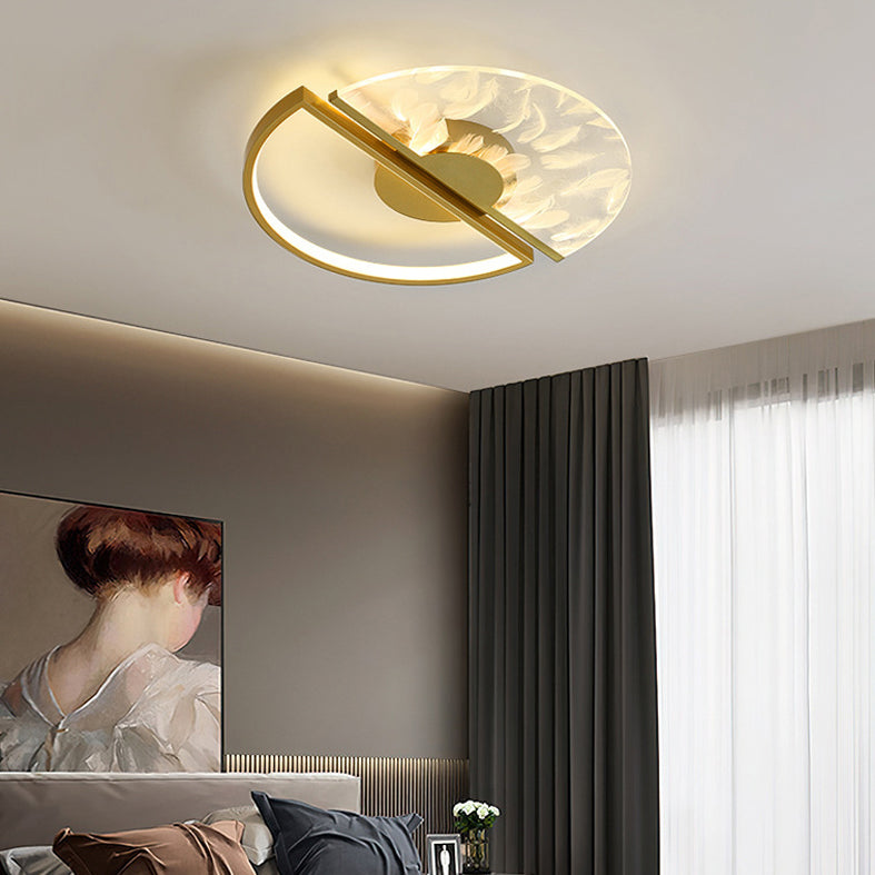 Round Flush Mount Ceiling Light Acrylic Modern Simplicity Flush Mount Ceiling Light for Living Room