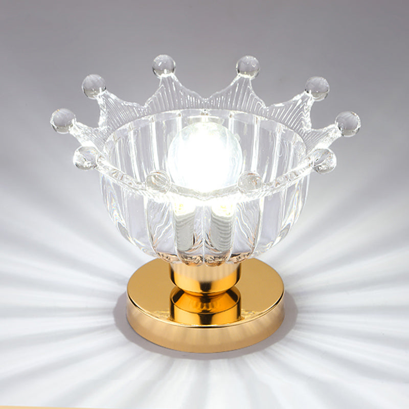 1 Light Gold Contemporain Flush Mount Flower Shade Glass Glass Plafond Lightture pour le couloir