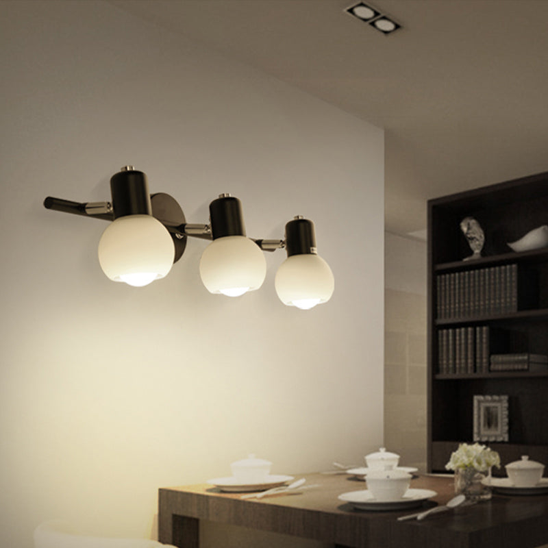 Ball-Shaped Wall Sconce Lighting Minimalist Style Glass Wall Mounted Light Fixture