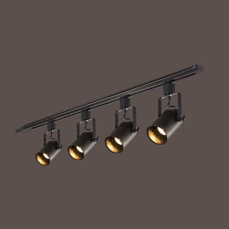 Linear Flush Mount Tracking Ceiling Light Minimalism Metal Black Ceiling Light Fixture