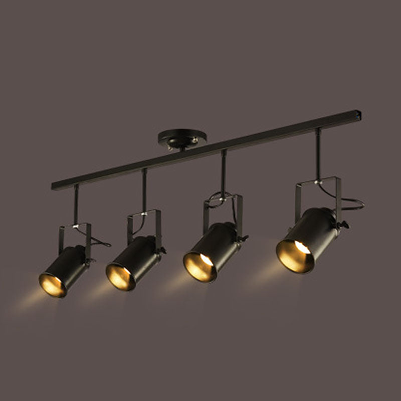 Linear Flush Mount Tracking Ceiling Light Minimalism Metal Black Ceiling Light Fixture