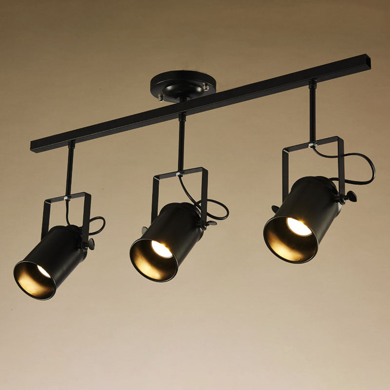 Linear Flush Mount Tracking Ceiling Light Minimalism Metal Black Ceiling Light Fixture