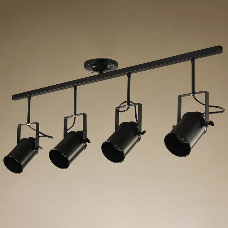 Linear Flush Mount Tracking Ceiling Light Minimalism Metal Black Ceiling Light Fixture