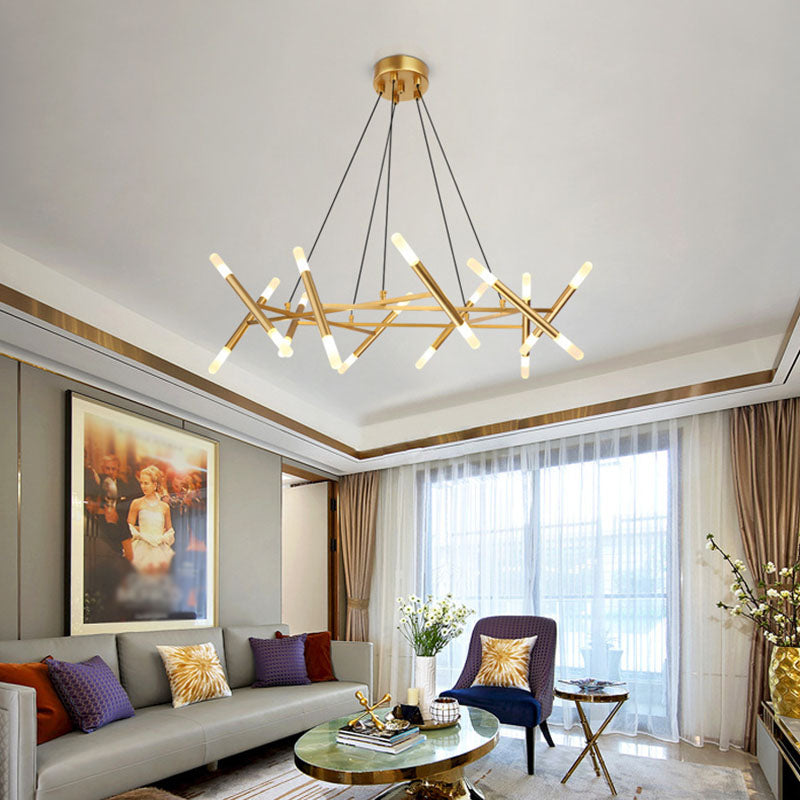 Asymmetrical Metal Chandelier Pendant Light Nordic Style Pendant Lighting Fixture