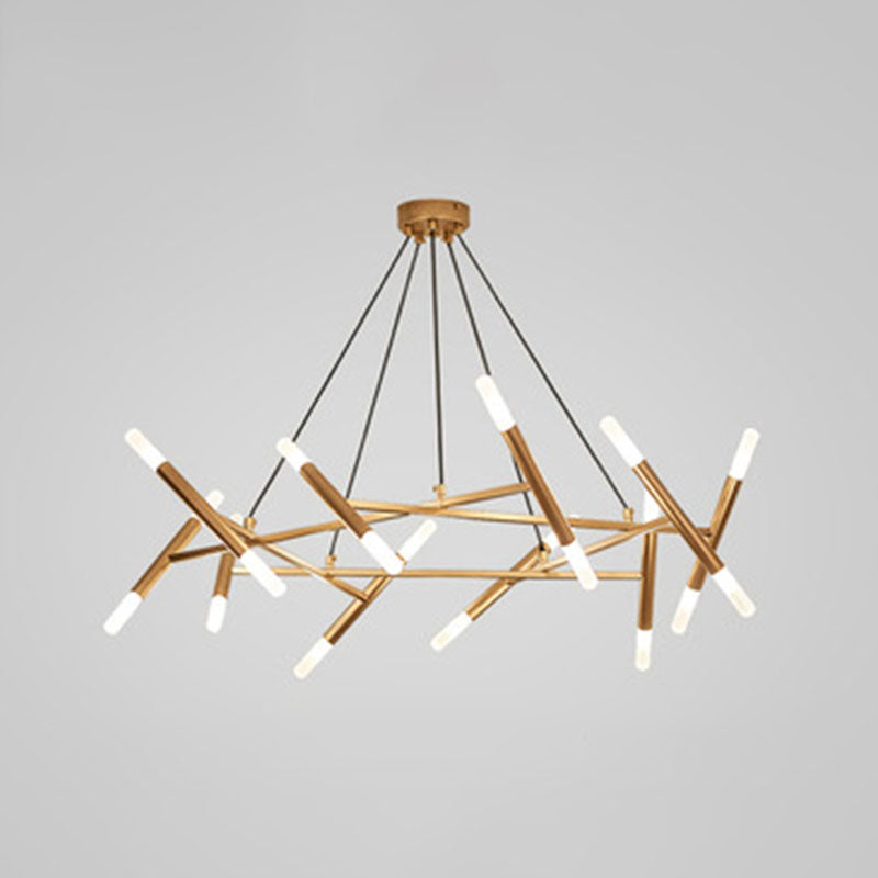 Asymmetrical Metal Chandelier Pendant Light Nordic Style Pendant Lighting Fixture