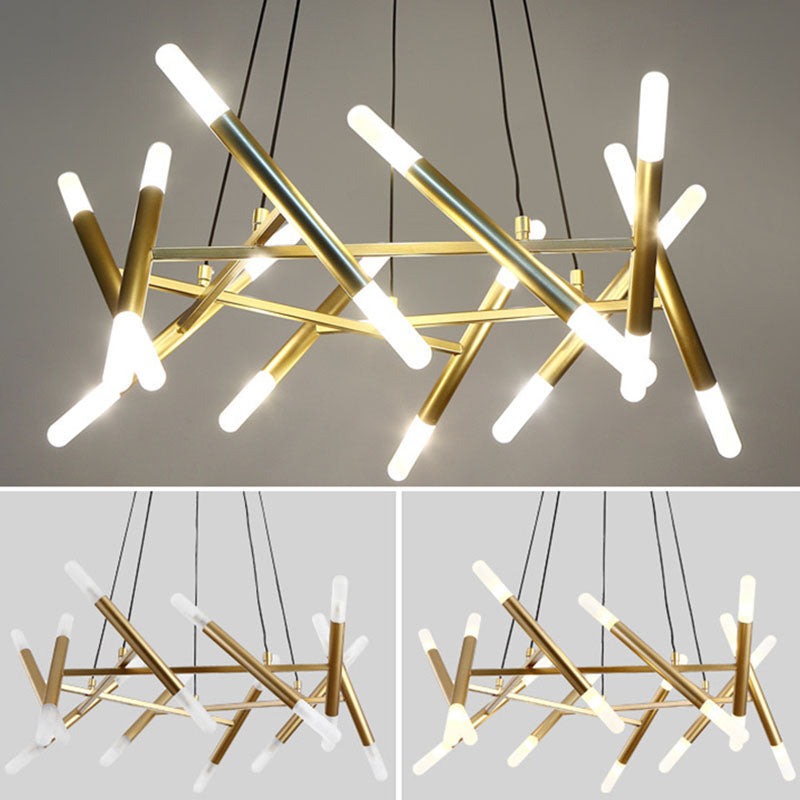 Asymmetrical Metal Chandelier Pendant Light Nordic Style Pendant Lighting Fixture