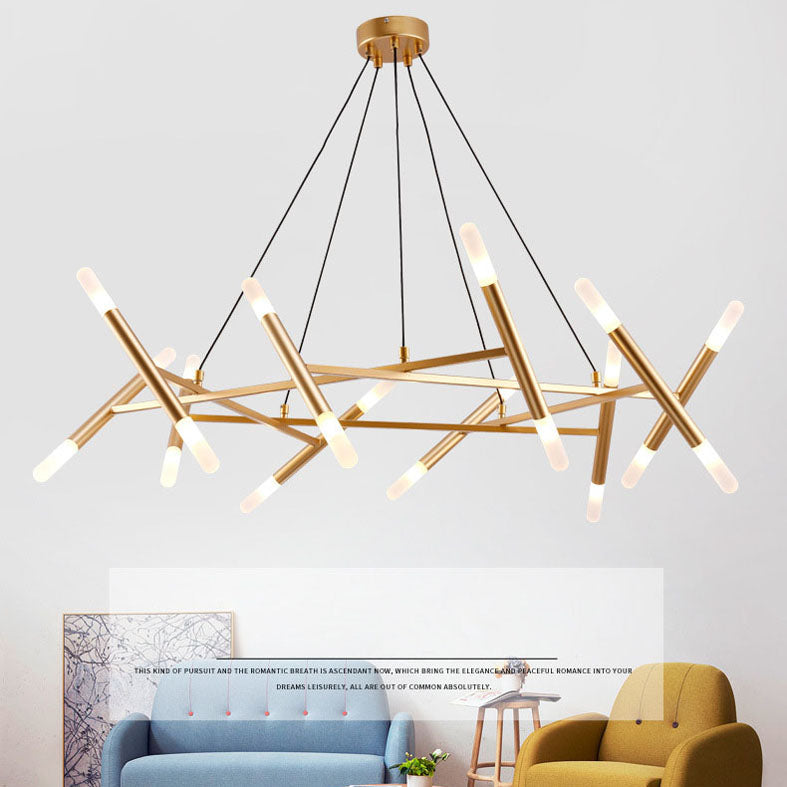 Asymmetrical Metal Chandelier Pendant Light Nordic Style Pendant Lighting Fixture