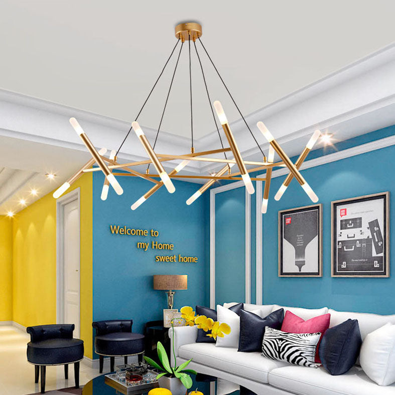 Asymmetrical Metal Chandelier Pendant Light Nordic Style Pendant Lighting Fixture