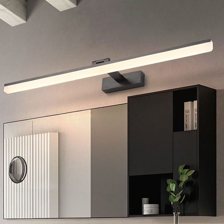 Lámpara de pared de lámpara de montaje lineal moderna de pared de 1 luces de aluminio para el baño