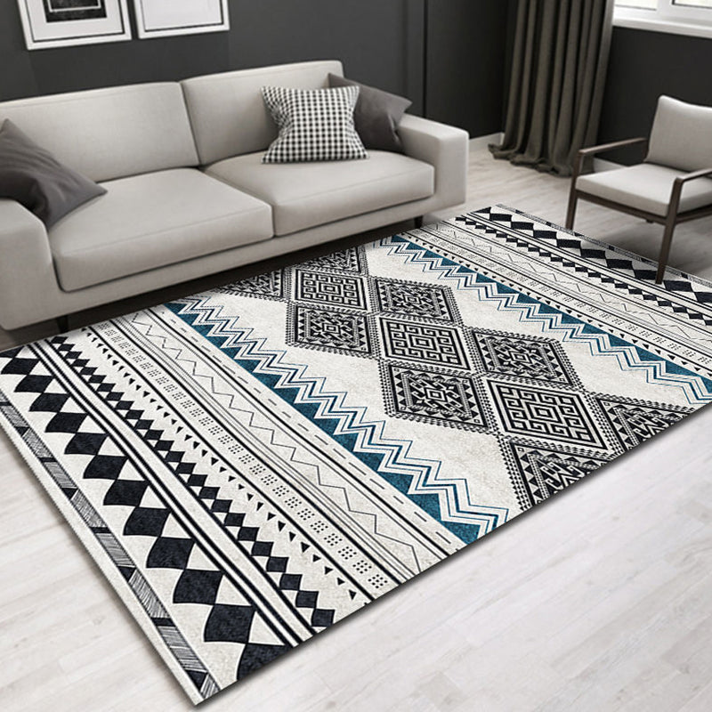 Light Color Home Decoration Carpet Retro Southwestern Print Area Rug Polyester with Washable Rug