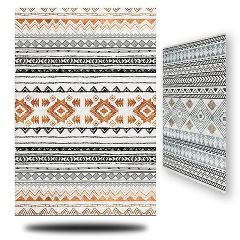 Light Color Home Decoration Carpet Retro Southwestern Print Area Rug Polyester with Washable Rug