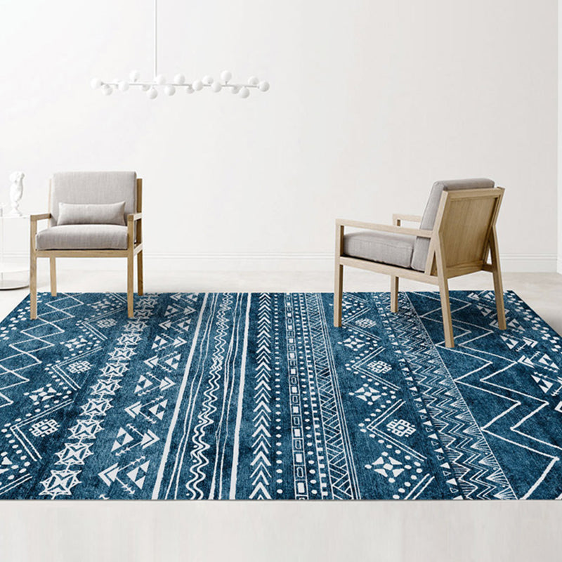 Multicolor Boho Innenteppich Polyester Stammes Symbole Teppich Flecken widerstandsfähiger Innenteppich für Wohnzimmer