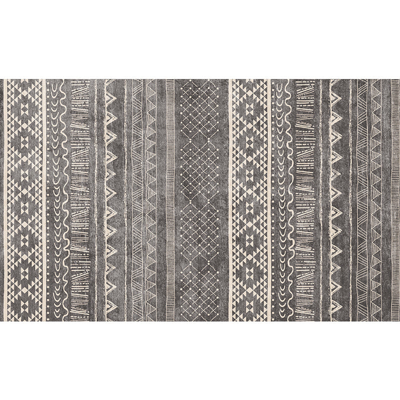 Eclectic Normatic Tribe Rug Color Mixed Polyester Area Carpet Non-Slip Backing Rug for Living Room