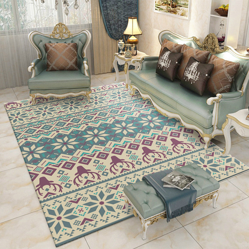 Área multicolor de la alfombra del área de la alfombra del poliéster Tribal alfombra de la alfombra interior para sala de estar para sala de estar