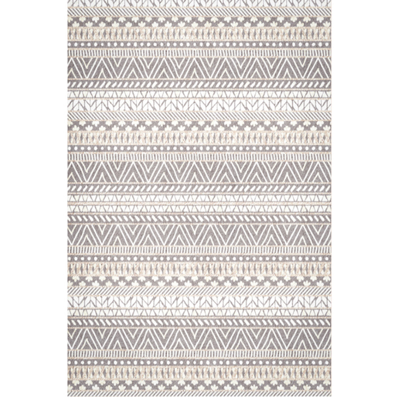Tono gris Área bohemia alfombra poliéster símbolos tribales de la alfombra cubierta alfombra lavable para sala de estar