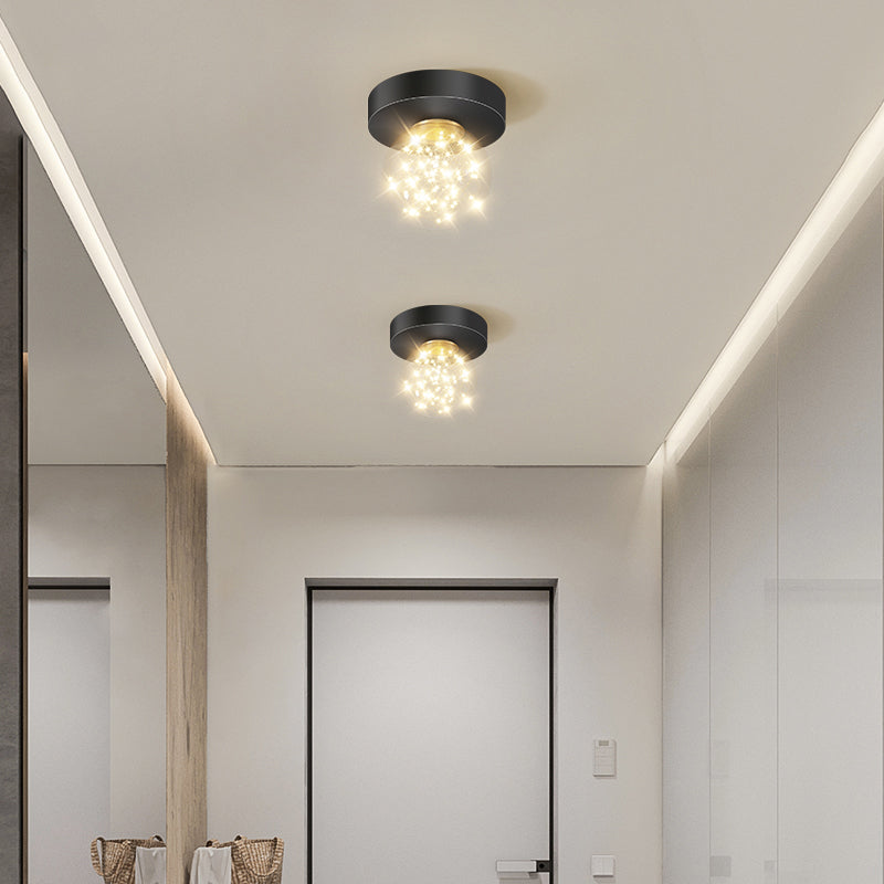 Nuovo moderno a 1 luci di superficie a 1 luci a soffitto di vetro a filo per corridoio per il corridoio