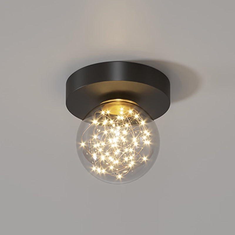 Nuovo moderno a 1 luci di superficie a 1 luci a soffitto di vetro a filo per corridoio per il corridoio