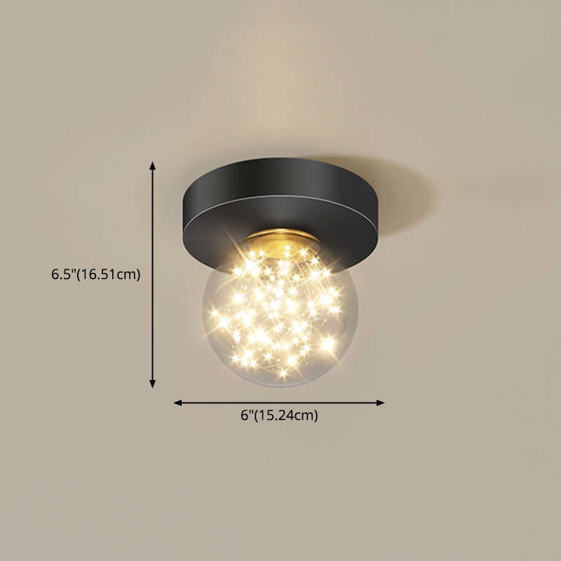 Nuovo moderno a 1 luci di superficie a 1 luci a soffitto di vetro a filo per corridoio per il corridoio