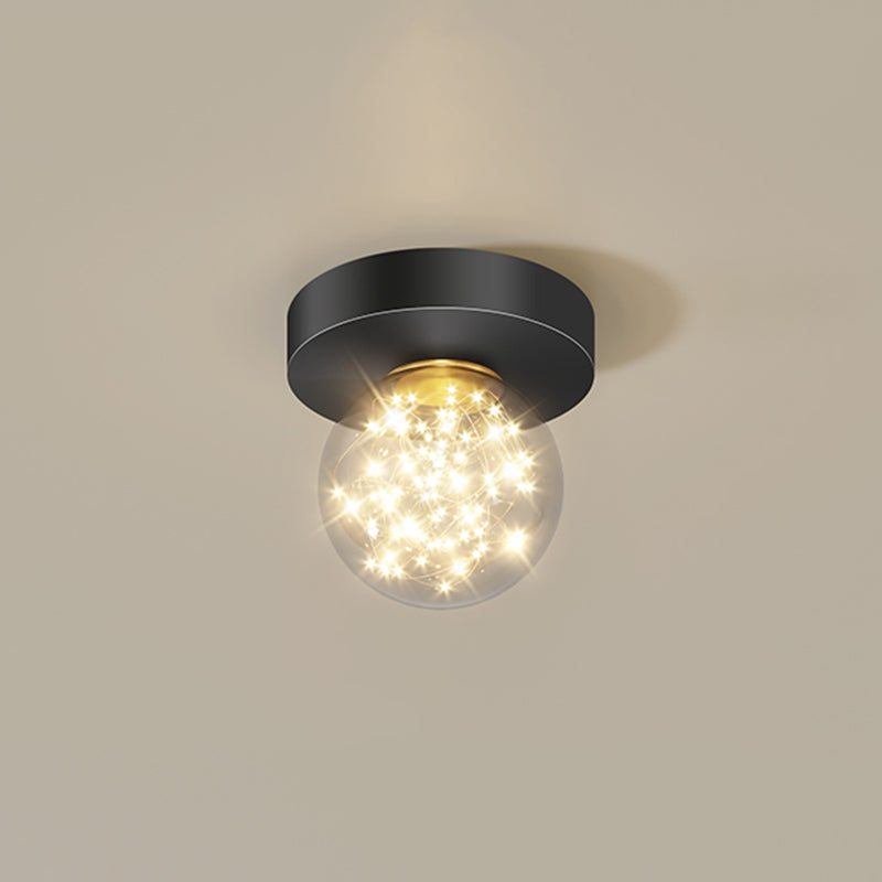 New Modern 1-Light LED Surface Mount Ceiling Lights Glass Flush Mount for Hallway