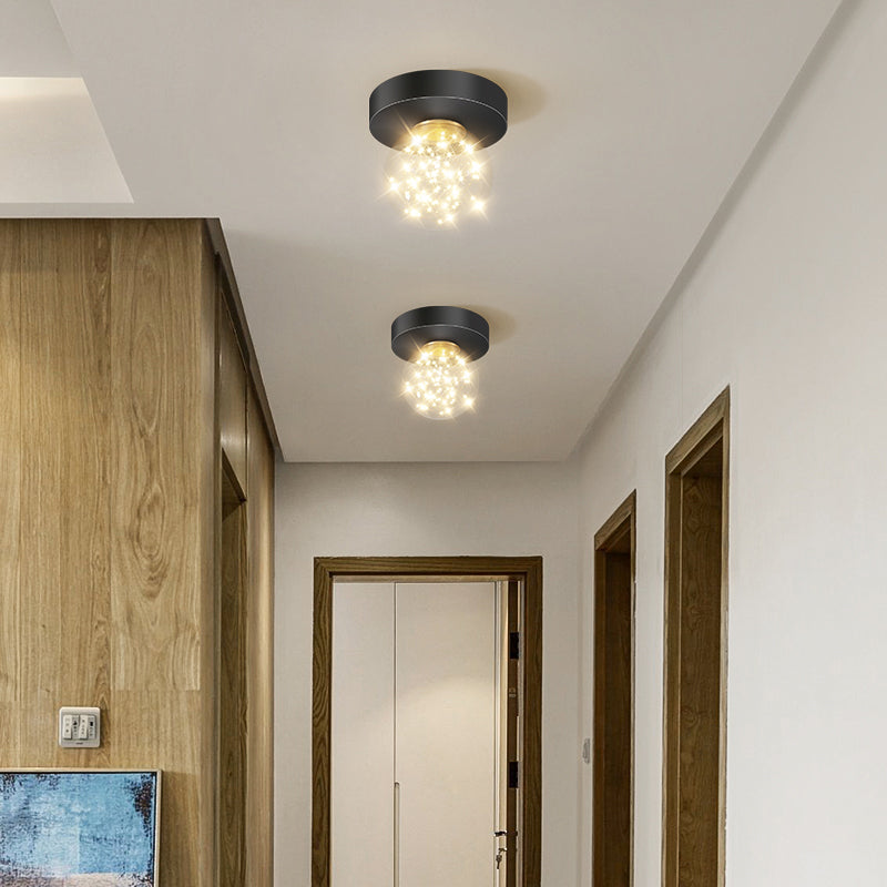 Nouveau montage de surface LED moderne à 1 lumière Laux de plafond Mont à chasse d'eau pour couloir pour le couloir