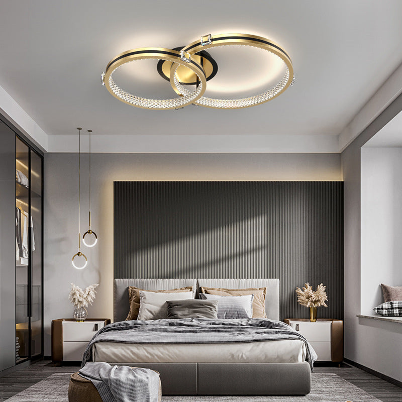 Modern de aluminio Semi Flush Lights Lights Tiered Semi Flush Mount para sala de estar