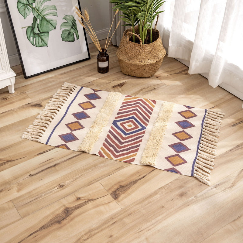 Elegante alfombra bohemia poliéster americana patrón alfombra alfombra de la alfombra para la decoración del hogar