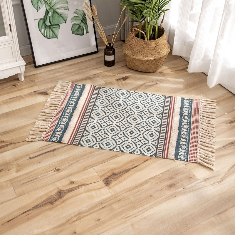 Elegante alfombra bohemia poliéster americana patrón alfombra alfombra de la alfombra para la decoración del hogar