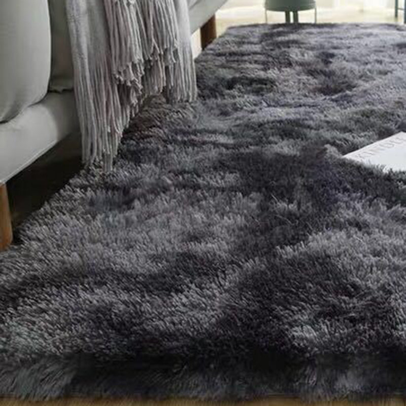 Simplicity Tie Dye Shag Carpet Polyester Raping Indoor Tapis sans glissement Tapis pour décoration pour la maison