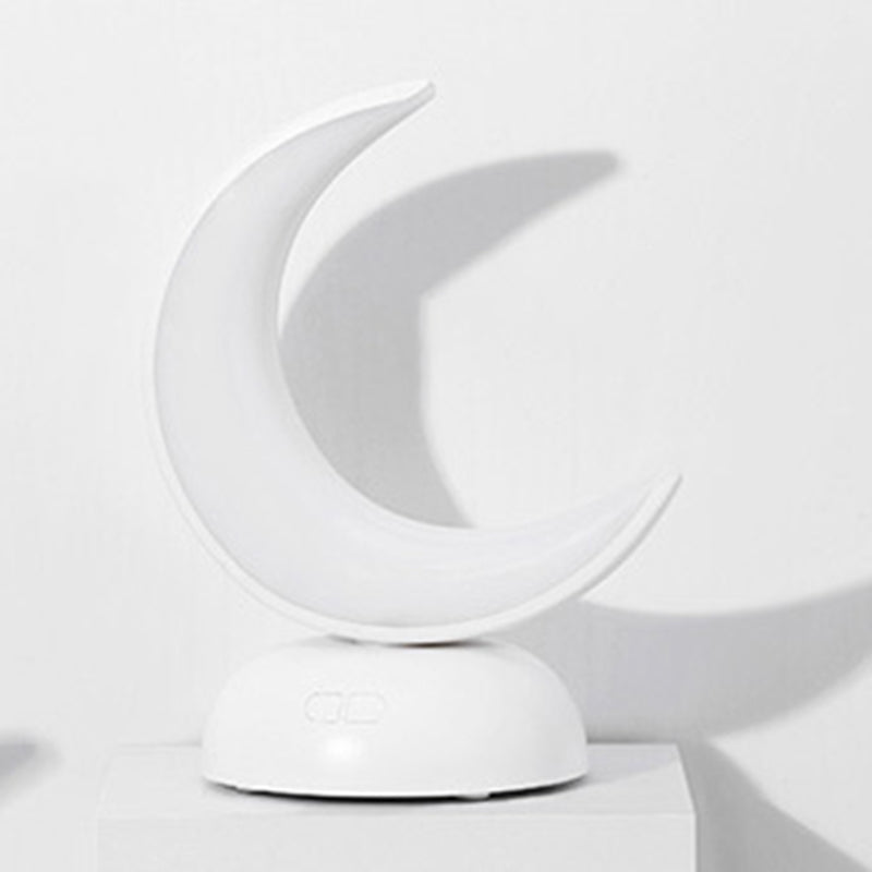 Crescent Shaped LED Aroma Lamp Nordic Plastic Bedroom Table Light with USB Charging Cord