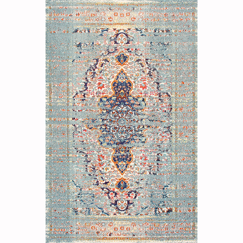 Nostalgia Medallion Carpet Multicolor Polyester Rug Anti-Slip Backing Carpet for Home Decoration