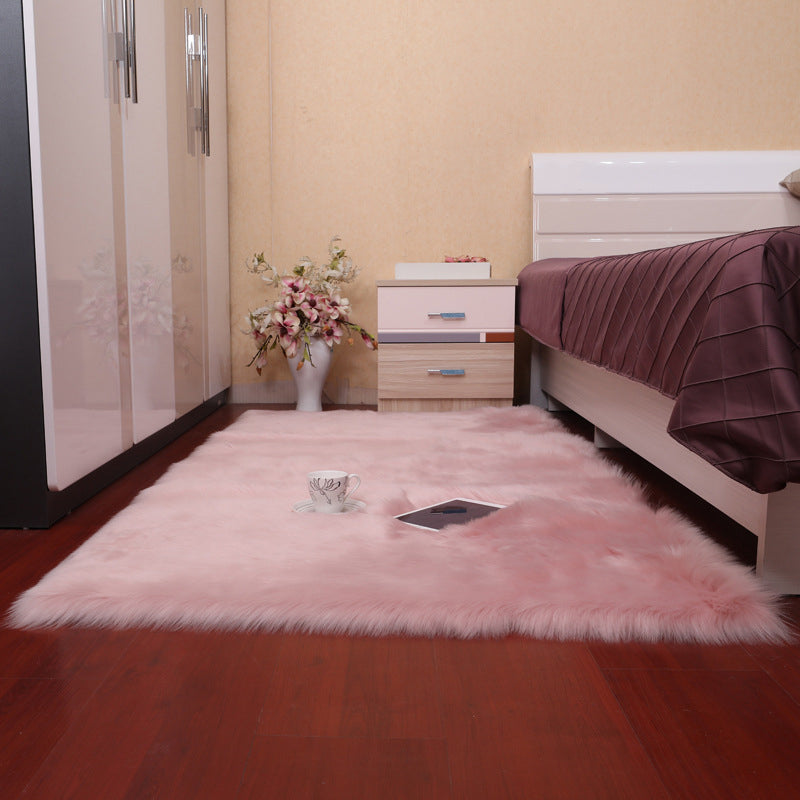 Fancy Pink Area Teppich Polyester Feste Farben Fläche Teppich Färbung Resistent Innenteppich für Schlafzimmer