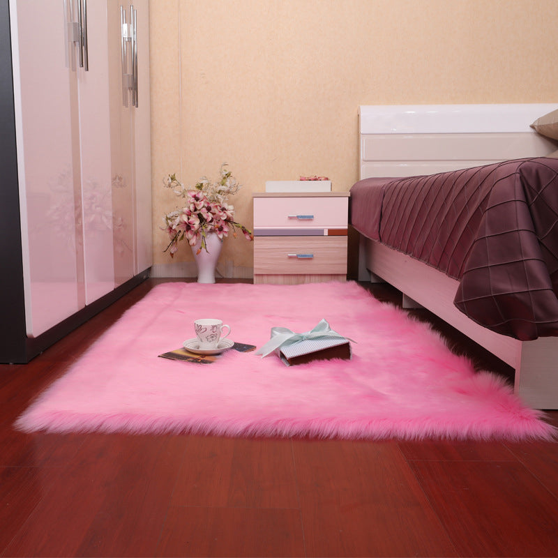 Fancy Pink Area Teppich Polyester Feste Farben Fläche Teppich Färbung Resistent Innenteppich für Schlafzimmer