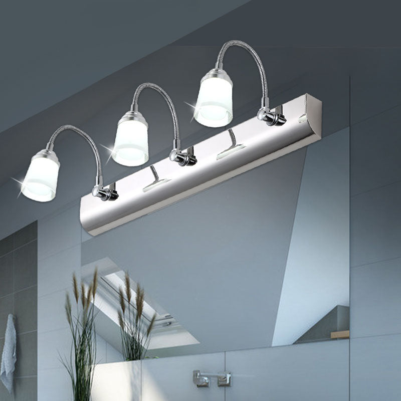 Maloderables apliques de luz de pared de tocador de luz montado en la pared ajustable al metal para el baño