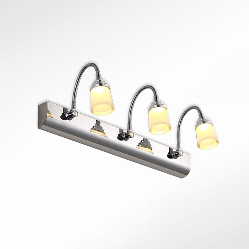 Maloderables apliques de luz de pared de tocador de luz montado en la pared ajustable al metal para el baño