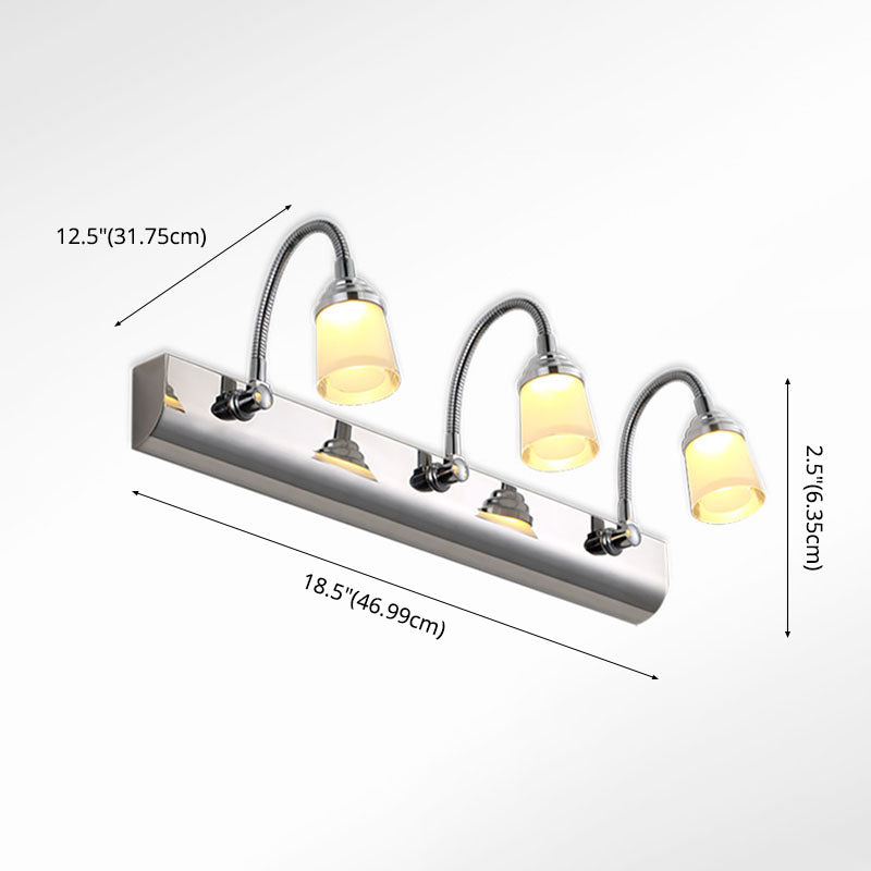 Maloderables apliques de luz de pared de tocador de luz montado en la pared ajustable al metal para el baño