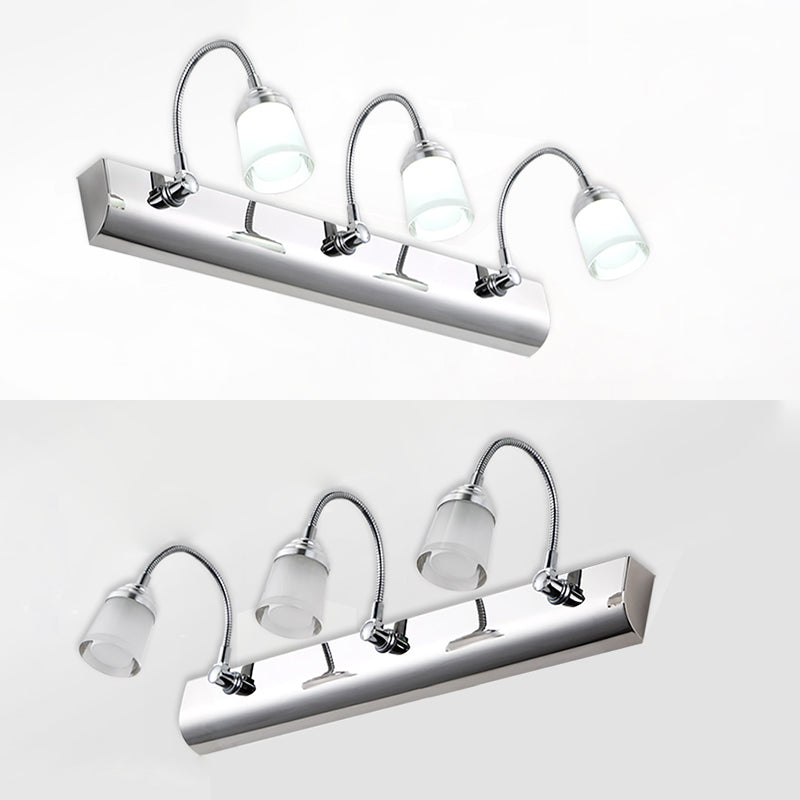 Maloderables apliques de luz de pared de tocador de luz montado en la pared ajustable al metal para el baño